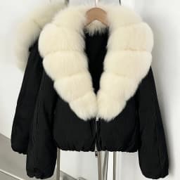 OFTBUY 90% White Duck Down Coat Luxury Winter Puffer Jacket Women Female Real Natural Fox Raccoon Fur Thick Warm Parkas