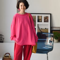 R17800 Artistic and Simple Style, Mid-Length, Loose Fit, Oversized Pure Cotton Spring Pullover Sweatshirt for Women