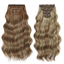 Bio Body Wave Clip In Hair Extensions 22 Inches 4 pcs/lot 220g Soft Natural Heat Resistant Fiber Clip In Synthetic Hair