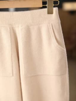 New Classy Autumn Winter Soft Thick Warm Wool Women Pencil Pants Woman 100% Merino Wool Trousers Elastic Waist Knited Wool Pants