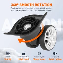 Suitcase Wheels Double Row Luggage Replacement Wheel Travel Case 360° Spinner Trolley Caster Repair Parts Luggage Accessories