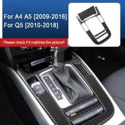 For Audi A4 B8 A5 Q5 2009-2018 Interior Accessories Carbon Fiber Car Console Gear Shift Panel Decoration Cover Trim Sticker