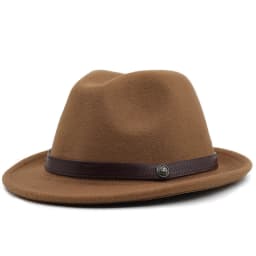 2022 Simple Wool Women Men Fedora Hat For Winter Autumn Elegant Lady Gangster Trilby Felt Homburg Church Jazz Hat