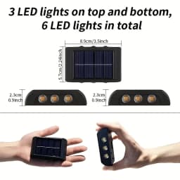 1/2/4/8Pack Solar Powered Wall Lights Outdoor Waterproof LED Solar Light Up and Down Luminous Lighting for Garden Fence Decor