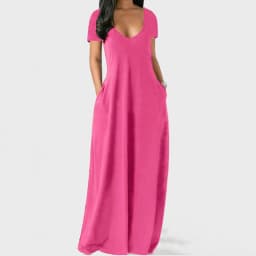 Summer Sexy Women Solid Color Boho Maxi Club Dress Casual Long Dress Party Infinity Robe Longue Femme