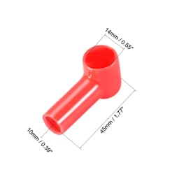 1/2/5Pairs Battery Terminal Insulating Rubber Protector Covers Red Black for 14-28mm Terminal 8-10mm Cable