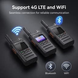 Global ZELLO Walkie Talkie Network 5000KM 3G 4G Radio WiFi 100KM Bluetooth GPS