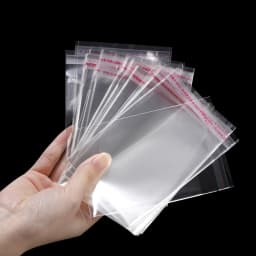 100Pcs Multiple Size Plastic Packaging Bags Self-adhesive Plastic Bag Ziplock Bag Jewelry Food Storage Bag Kitchen Package Bag