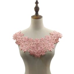 Lace Floral Embroidery Fabric Fake Collar for Needlework White Embroidery Lace Fabric Applique DIY Dress Sewing Supplies Craft
