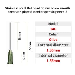 14G-30G 38mm Dispensing Needle Syringe Needle 1.5 Inch Dispensing Needle Used to Fill Liquids, Glue and Syringes