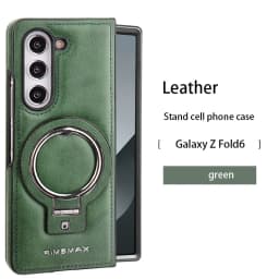 Magnetic Ring Holder Leather Case For Samsung Z Fold8 Ultra Z Fold 8 7 6 5 4 3 For Magsafe Wireless Charging Shockproof Cover