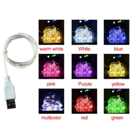 USB LED String Lights Led Copper Silver Wire Fairy Lights Waterproof 5/10/20M Garland For Christmas Wedding Party Decoration