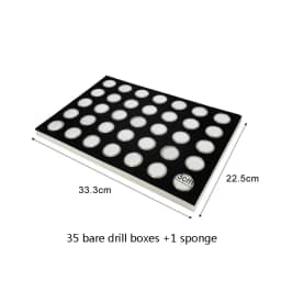 Acrylic Transparent Round Bare Diamond Box Jewelry Storage Display Tray Diamond Gem Storage Tray Counter Display Rack