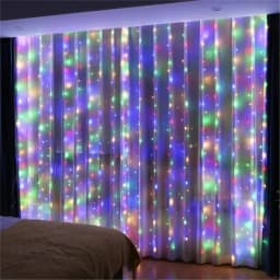 Holiday LED Curtain Light String USB Powered 8 Modes Christmas New Year Party Lights Home Wedding Birthday Room Decor Aesthetic