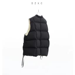 Down Vest~Checkered Stand-Up Collar Color-Blocked Duck down Vest for Petite Women, Suitable for Outerwear or Layering, 2026 Winter Women's Fashion