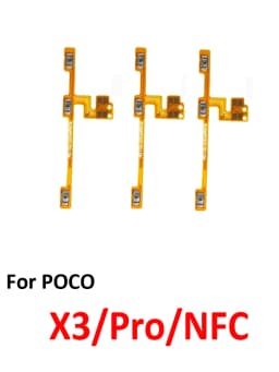 For Xiaomi Poco Pocophone X3 NFC X3 Pro Volume Button Up Down Side Key Internal Power Control Flex Cable Repair Parts