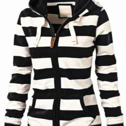 Pullovers Harajuku hoodies women Autumn Hot Style America Hood Long Sleeve Stripe Fleece Jacket Female Streetwear ZXP6023
