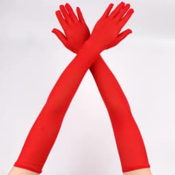 New 53CM Thin Elasticity Tulle Mesh Gloves Elegant Women Sexy Black Summer Sunscreen Gloves Female Anti-UV Driving Car Mittens