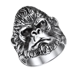 U7 Stainless Steel Big Rings for Man Bird Goat Octopus Shark Serpent Snake Bone Charm Size 7-14 Rock Punk Animal Skull Jewelry