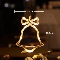 Christmas LED Light Snowflake Santa Hanging Sucker Lamp Window Ornaments Decoration for Home Xmas Navidad 2024 New Year Decor