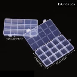 15/24/28Grids Transparent Plastic Organizer Box Jewelry Beads Storage Container DIY Crafts Earring Jewelry Rectangle Box Case