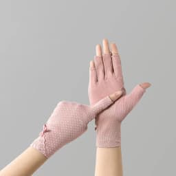 Ladies Summer Thin Fingerless Half-finger Riding Driving Non-slip Touch Screen Anti-ultraviolet Sunscreen Gloves Women