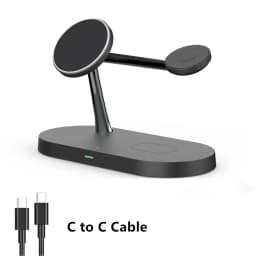 3 in 1 Magnetic Wireless Charger For iPhone 16 15 14 13 12 Fast Charging Station for Apple Watch 10 9 8 7 6 5 4 Airpods 2 3 Pro