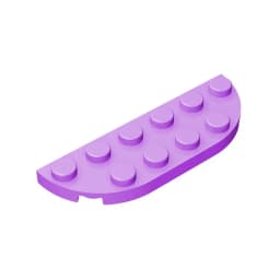 MOC PARTS GDS-899 Plate, Round Corner 2 x 6 Double compatible with lego 18980 toys Assembles Building Blocks Technical