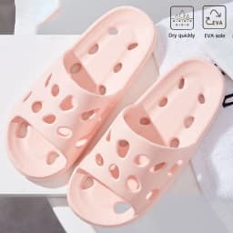 Bathroom House Cheese Slippers Light Weight Water Leaky Beach Flip Flop Non-slip Pool Swimming Aqua Shoes