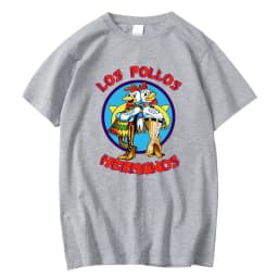Summer Men Short Sleeved High Quality Cotton Blend Breaking Bad LOS POLLOS Chicken Brothers Printed Casual For Men T-shirt Male