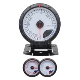 60mm Auto Car Meter Boost Water Temp Oil Temperature Pressure Tachometer Volt Air Fuel Exhaust GAS RPM White Face Gauge
