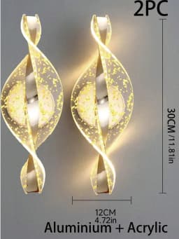 1pc/2pc Golden Snowflake, Cloudy Acrylic Wall Sconce for Living Room, Bedroom Home Decor, Modern LED Bedside Wall Sconce