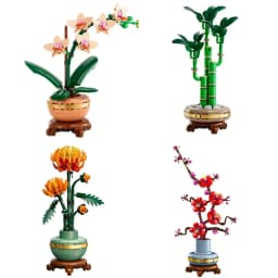 Botanical Collection Building Blocks Sets Compatible With Legoed Particles Suitable For Christmas Gifts