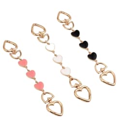 1PC Moon Shape Wallet Shoulder Bag Extension Chain with Alloy Spring Door Knocker for Underarm Bag Replacement Accessories