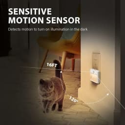 2 in 1 Motion Sensor Night Lights US EU UK AU Plug Dimmable LED Warm White Ambient Light Bedroom Living Toilet Stairs Kitchen