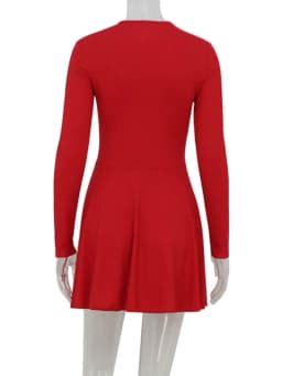 CNYISHE Women Dresses Mesh Patchwork Sheer Long Sleeve Sexy Club Fashion O Neck A-line Sheath Bodycon Female Vestidos Robes