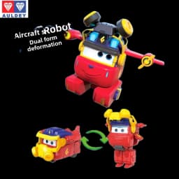 Auldey Original Super Wings Big Wing STEGO Dinosaur Mega Transformation Toy - Kids Robot Firefighter with Hangar Christmas Gift