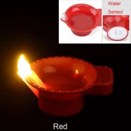 12Pcs Waterproof Electric DIY LED Light Floating on Water Diwali Tea Light India Oil Lamp Water Sensor Candles Fake Candle Lamp