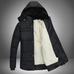 Men's Thickened Fleece Lined Cotton Jacket Mid-Length Quilted Warm Coat for Middle-Aged And Elderly Spring Autumn Fashion
