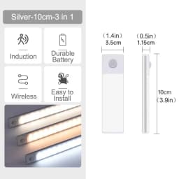 Under Cabinet Light LED Motion Sensor Night Light Thin USB Rechargeable Dimmable Lamps Kitchen Cabinet Bedroom Wardrobe Lighting