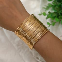 Vintage Punk Layered Wide Wire Cuff Bangle Bracelets for Women Exaggerated Gold Silver Color Metal Bangle Female Trendy Jewelry