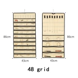 Large Earrings Organizer 80 Pockets Display Holder Hanging Necklace Ring Bracelet Wall Jewelry Storage Bag Collections Showcase