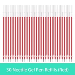 10/20/30 pcs/set 0.5mm Gel Pen Refills Red Blue Black Ink Stationery Writing Supplies Office Signature Rods Office School Needle