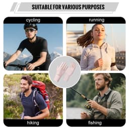 WRELS Fingerless Gloves Summer Sunscreen UV Protection Ice Silk Gloves Are UV Resistant Non Slip UPF50+ Fingerless Gloves