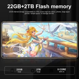 K-Touch New Cell Phone C26 Ultra Smartphone Android 15 5G 7.3 HD Mobile Phones 22GB 2TB 7800mAh Octa Core Unlock Dual SIM 16+48MP Camera
