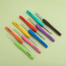 1pc Crochet Hooks Hand Knitted Crochet Colorful Rubber Handle Knitting Ergonomics Handle DIY Jewelry Making Crochet
