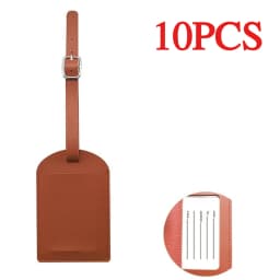 10pcs Free Custom Name Multi-color Airplane Boarding Passes Creative Travel Box Checked in Smooth Pu Leather Luggage Tags Gifts