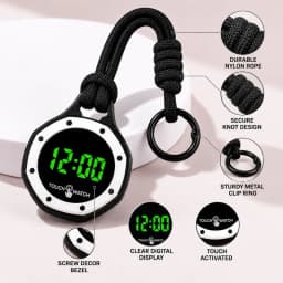 Touch Screen Digital Hanging Watch Braided Rope Lanyard Pendant Clock Mini Portable Casual LED Electronic Neck Watch Gift