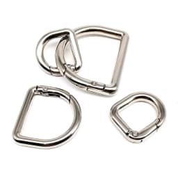 HZYUEGOU D Shape Type Spring Ring Openable Leather Bag Handbag Strap Buckle Connect Keyring Dog Chain Snap Clasp Clip Carabiner