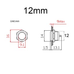 Electric Waterproof Power 12v Led Light Momentary Short Mini Push Button Switch Pressure Switches Car Computer Accessories